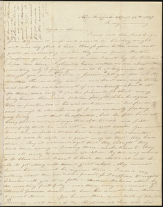 Letter from Deborah Weston, New Bedford, [Mass.], to Anne Warren Weston, April 26th, 1839, Friday morning