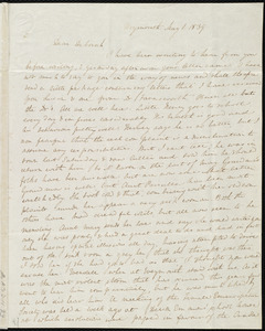 Letter from Anne Warren Weston, Weymouth, [Mass.], to Deborah Weston, May 1, 1839