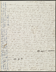 Letter from Anne Warren Weston, Dorchester, [Mass.], to Deborah Weston, July 11th, 1839, Thursday morning
