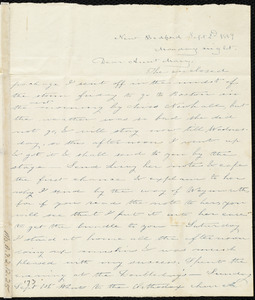 Letter from Deborah Weston, New Bedford, [Mass.], to Mary Weston, Sept. 2'd, 1839, Monday night