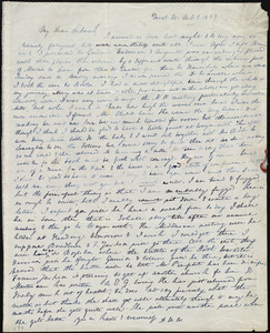Letter from Anne Warren Weston, West St., [Boston], to Deborah Weston, Oct. 1, 1839