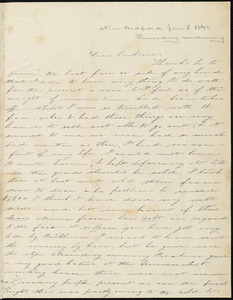 Letter from Deborah Weston, New Bedford, [Mass.], to Caroline Weston, Jan. 2, 1840, Thursday morning