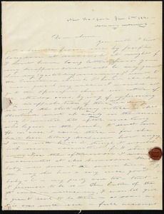 Letter from Deborah Weston, New Bedford, [Mass.], to Anne Warren Weston, Jan. 6, 1840, Monday morning