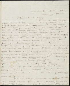 Letter from Deborah Weston, New Bedford, [Mass.], to Mary Weston, Jan. 19, 1840, Sunday afternoon