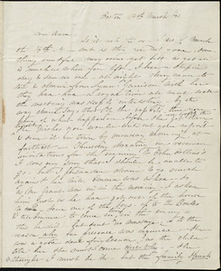 Letter from Caroline Weston, Boston, [Mass.], to Anne Warren Weston, 14th March /[18]40