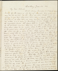 Letter from Anne Warren Weston, Duxbury, [Mass.], to Deborah Weston, June 22, 1840