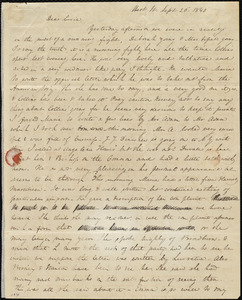 Letter from Anne Warren Weston, West St., [Boston], to Lucia Weston, Sept. 26, 1840