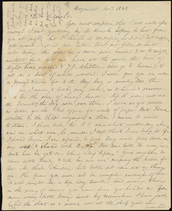 Letter from Anne Warren Weston, Weymouth, [Mass.], to Deborah Weston, Nov. 7, 1840