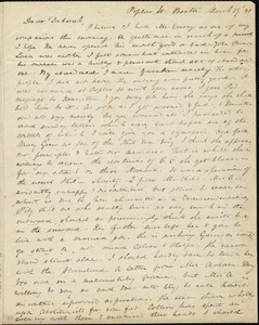 Letter from Anne Warren Weston, Poplar St., Boston, to Deborah Weston, March 29, '41