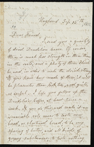 Letter from Lydia Maria Child, Wayland, to Francis Jackson, Sep 15'th [1856]