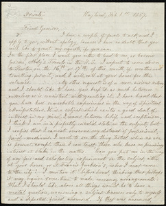 Letter from Lydia Maria Child, Wayland, to William Lloyd Garrison, Feb. 1st, 1857