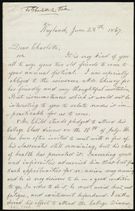 Letter from Lydia Maria Child, Wayland, to Charlotte L. Foster, June 28th, 1867