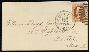 Letter from Lydia Maria Child, Boston, to William Lloyd Garrison, Feb. 28th [1878?]
