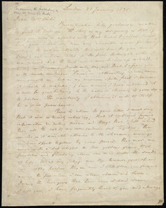 Letter from John James Appleton, London, to Lydia Maria Child, 21 January 1838