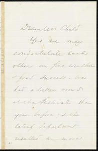 Letter from Wendell Phillips to Lydia Maria Child
