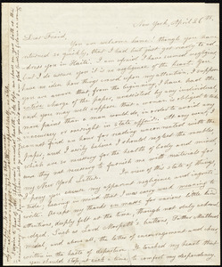 Letter from Lydia Maria Child, New York, to Maria Weston Chapman, April 26th