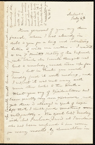 Letter from Harriet Sewall, Melrose, to Lydia Maria Child, July 4th