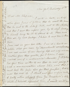 Letter from Lydia Maria Child, New York, to Maria Weston Chapman, Wednesday [Jan.] 11th [1843]