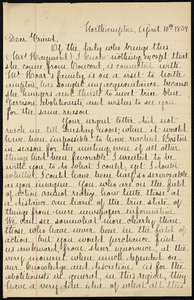 Letter from Lydia Maria Child, Northampton, to Maria Weston Chapman, April 10th 1839