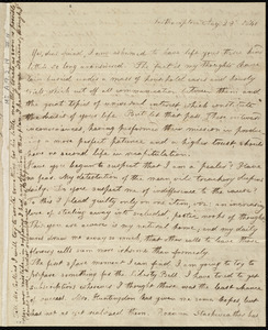 Letter from Lydia Maria Child, Northampton, to Maria Weston Chapman, Aug. 23d 1840