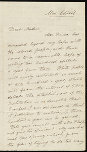 Letter from Lydia Maria Child, [Boston], to Charlotte Phelps Crofut, [1834]