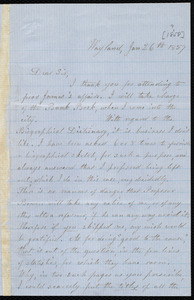 Letter from Lydia Maria Child, Wayland, to Samuel May, Jan. 26th 1857