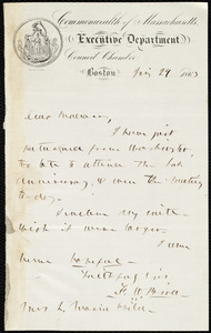 Letter from Francis William Bird, Boston, to Lydia Maria Child, May 29, 1863