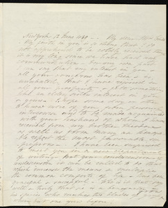 Letter from Catharine Maria Sedgwick, New York, to Lydia Maria Child, 12 June 1830