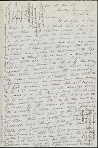 Letter from Anne Warren Weston, Poplar St., [Boston], to Maria Weston Chapman and Caroline Weston, Dec. 12, [1848?]. Tuesday Evening, 9 o'clock