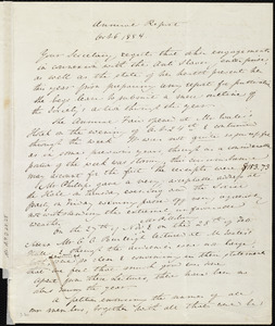 Annual Report from Anne Warren Weston to the Boston Female Anti-slavery Society, Oct. 6, 1854