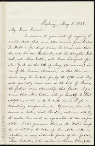 Letter from William Lloyd Garrison, Roxbury, [Mass.], to Anne Warren Weston, May 5, 1868