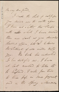 Letter from George Thompson to Anne Warren Weston, Wednesday, 3 o'clock, Nov. 25, 1835