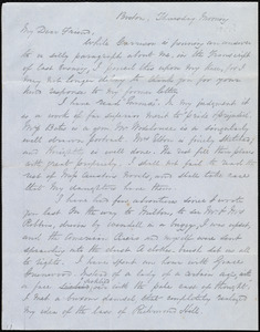 Letter from George Thompson, Boston, [Mass.], to Anne Warren Weston, Thursday Morning, [14 Nov. 1850]