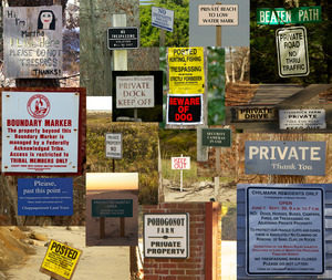 Access signs collage