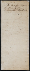 The book of the Treasurers accoumpts [sic] in Lincoln, Commonwealth of Massachusetts