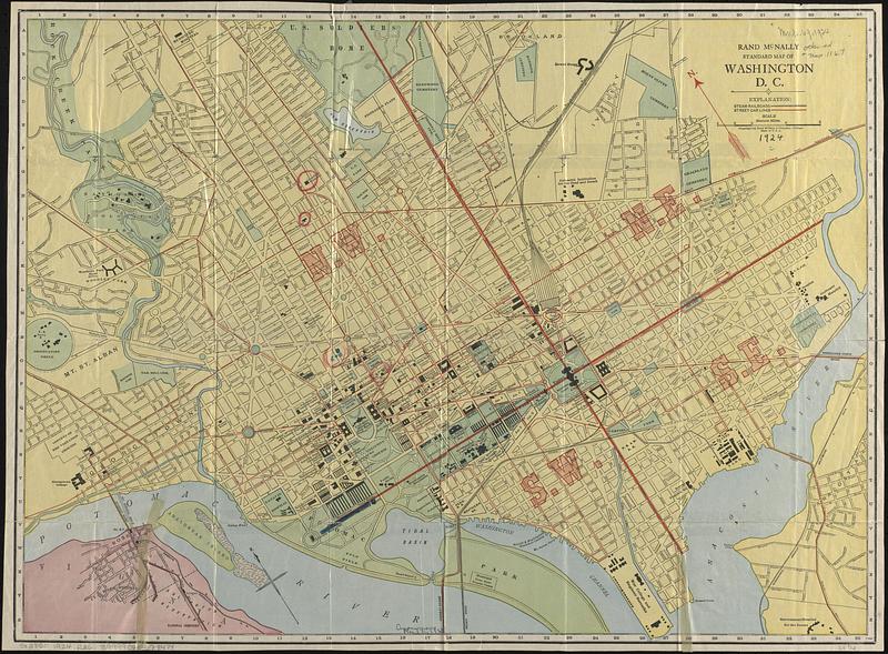 Rand McNally standard map of Washington D.C.