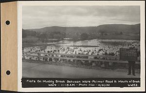 Flats on Muddy Brook between Ware-Palmer Road and mouth of brook, Ware, Mass., 11:15 AM, Oct. 21, 1932