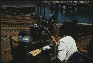 Motion picture shoot, Fisherman's Wharf, San Francisco