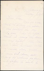 Letter from Mary W. Glover to John D. Long, July 21