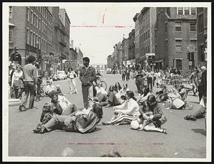 Street is for People, or it was for a few hours yesterday on Charles Street during "Peace Fair".