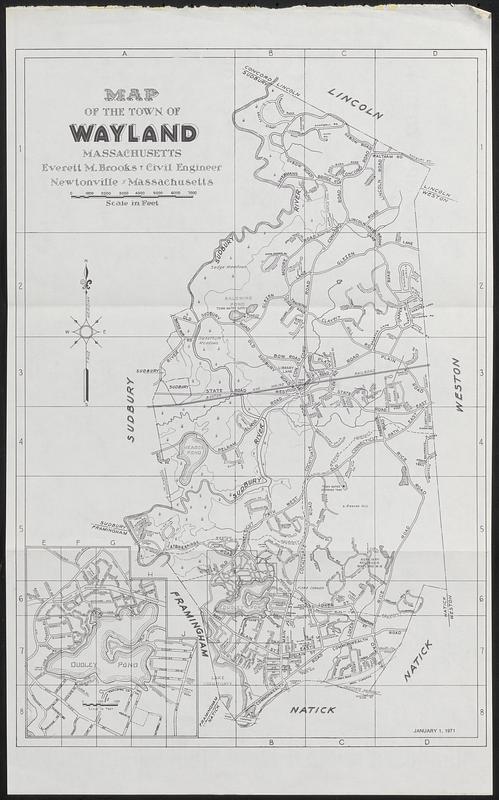 Map of the town of Wayland, Massachusetts, 1971