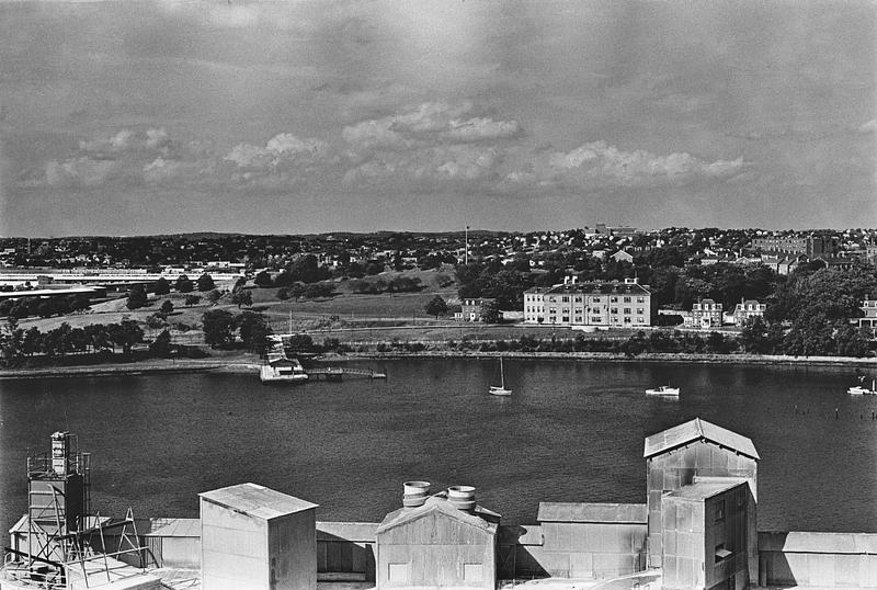 Admirals Hill from Charlestown with gypsum plant in the foreground