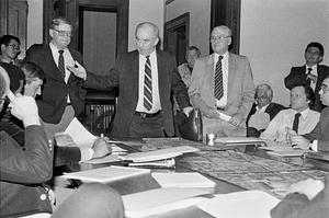 Conference, City Hall, Mayor Mitchell and aldermen