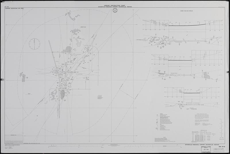 Airport obstruction chart, OC 513, Evansville Regional Airport, Evansville, Indiana