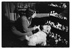 Miss Liddie A Livevey, collector of miniature dogs, 400, 1 live one
