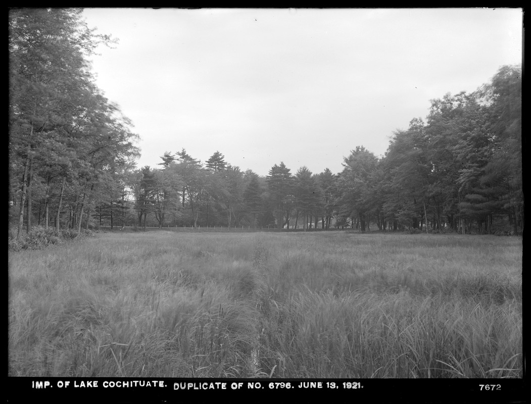 Sudbury Department, improvement of Lake Cochituate, open drain near county road (compare with No. 6796), Natick, Mass., Jun. 13, 1921