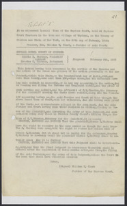 Sacco-Vanzetti Case Records, 1920-1928. Defense Papers. Exhibits, pages 41-43: Materials relating to divorce of Erastus C. Whitney and Minnie Z. Whitney, 1909. Box 9, Folder 8, Harvard Law School Library, Historical & Special Collections