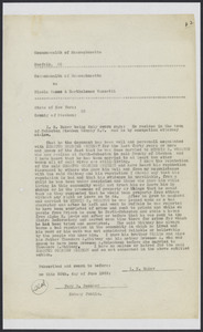 Sacco-Vanzetti Case Records, 1920-1928. Defense Papers. Exhibits, pages 62-71: Affidavits: I.N. Baker, Humphrey Courtney, L.R. Partridge, Virgil McClarie, C. Gilbert Lyon, Jerry Van Rifer, Gus Stanton, Henry Van Riper, Fary B. Beecher, Harriet M. Whitney, June 1922. Box 9, Folder 11, Harvard Law School Library, Historical & Special Collections