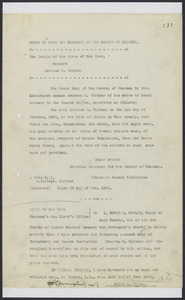 Sacco-Vanzetti Case Records, 1920-1928. Defense Papers. Exhibits, pages 131-142. Box 9, Folder 20, Harvard Law School Library, Historical & Special Collections