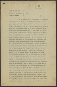 Sacco-Vanzetti Case Records, 1920-1928. Defense Papers. Affidavit/Deposition of Black, J. Hunter, 1922. Box 9, Folder 24, Harvard Law School Library, Historical & Special Collections